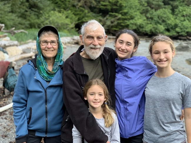 From left, Ray Valentine's life partner Cindy Anders, Valentine and granddaughters Stella, Isabella, Sienna. Photo courtesy of the Valentine family