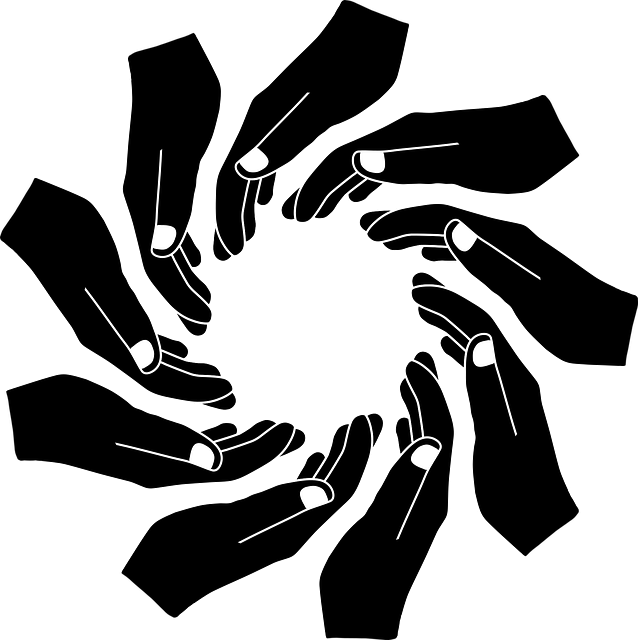 Hands forming a circle
