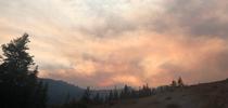 2018 Carr Fire smoke from Mount Lassen. Photo by Katie Low for ANR Employee News Blog