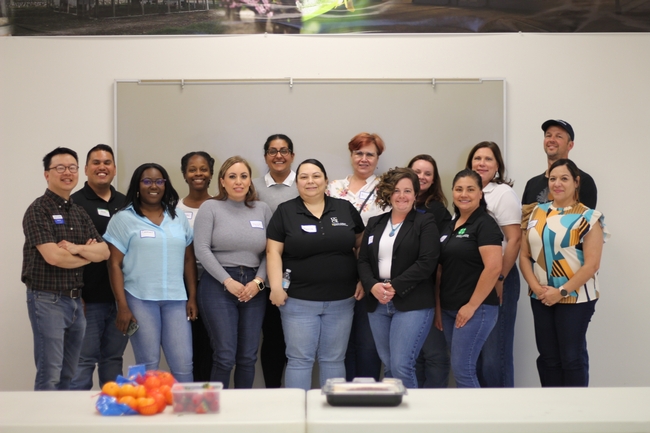 UC ANR staff attending a Staff Assembly Council Lunch and Learn at Kearney Research and Extension Center in April 2024. Photo by Saoimanu Sope.