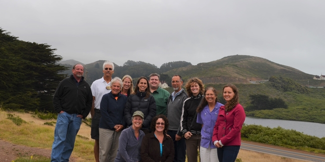 Project Learning Tree's pre-service education team brainstormed about training at the Marin Headlands.