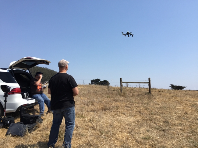Drone over rangeland