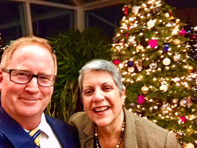 Dean Lairmore snapped a selfie with President Napolitano