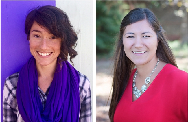 2018 UC Global Food Initiative fellows Melanie Colvin, left, and Maci Mueller.