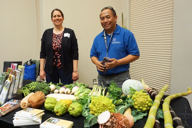 UCCE advisor Ruth Dahlquist-Willard, left, and agricultural assistant Michael Yang.
