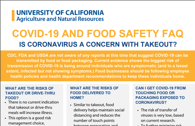 Fact sheets, like this food safety handout by Erin DiCaprio, can be printed and shared.