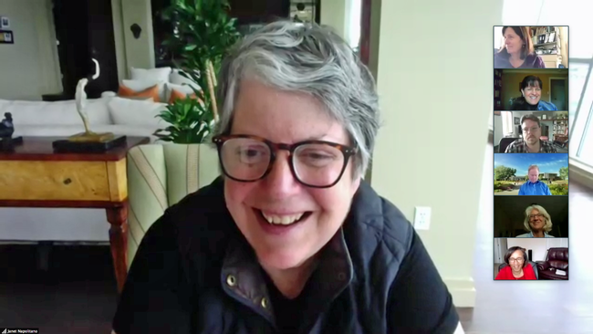 President Napolitano met with the PAC via Zoom to thank the members for time and advice during her seven years as UC president..