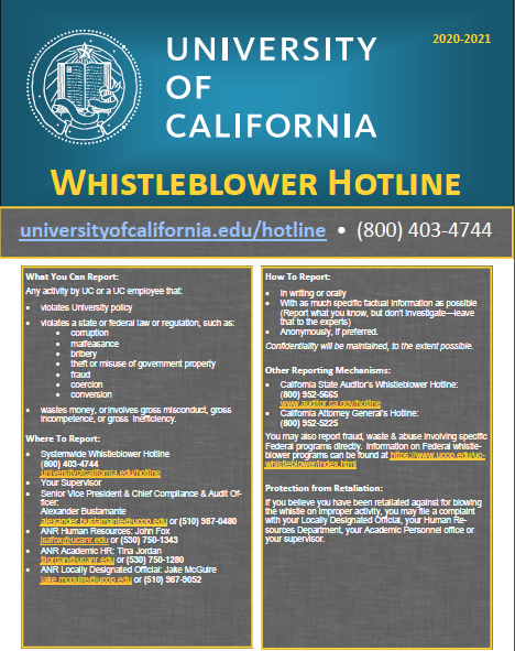 ANR Whistleblower poster