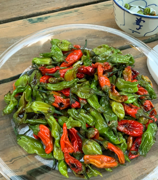 Ryan Keiffer harvested a bounty of shishito peppers.