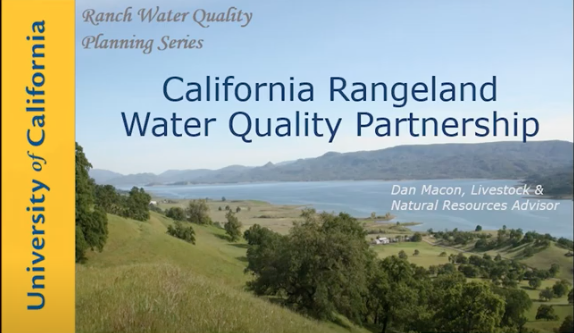 Ranch Water Quality Planning Instructor's Guide and Lesson Plan