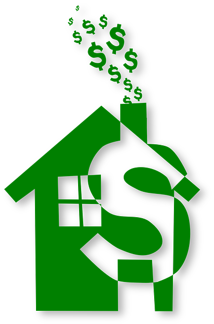 Image of a house with dollar signs leaving chimney as smoke