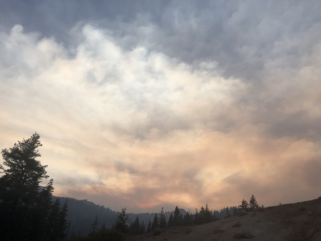 2018 Carr Fire smoke from Mt. Lassen