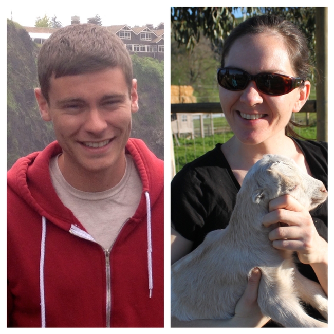 ANR sustainability fellowship recipients Gavin McNicol and Stella Cousins.