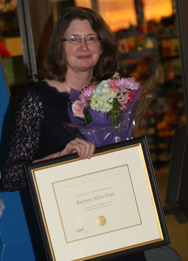 Barbara Allen-Diaz receives Berkeley Citation.