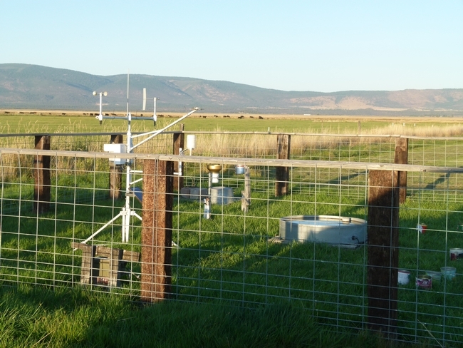 CIMIS (California Irrigation Management Information System) weather stations provide data for calculating crop water requirements.