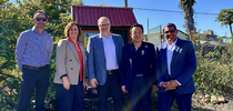 UN FAO in Los Angeles. From left, Darren Haver, Beth Bechdol, me, QU Dongyu and Atef Swelam. for ANR Adventures Blog