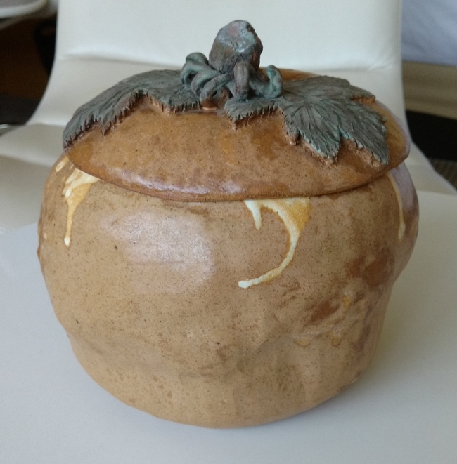 Ceramic pumpkin mande by Monterey Master Gardener Liz Burns