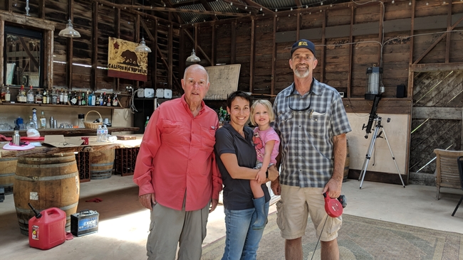 Governor Brown, Dani, Cora, and Franz take time out for a photo. Missing is Allan Fulton