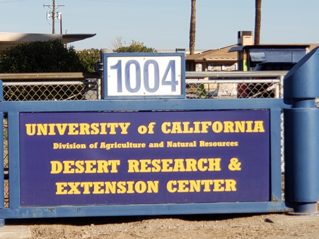 Desert Research and Extension Center sign