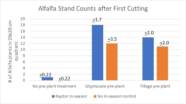 Firgure 4. Alfalfa Stand Counts after First Cut