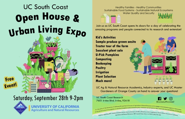 Urban Living Education Expo Flyer Sept. 28 9am to 2pm