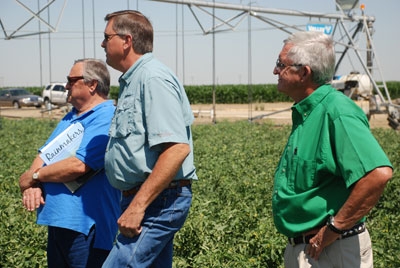 Representatives from CISCO AG, Senninger Irrigation Co and Reinke Irrigation Co at the field day.