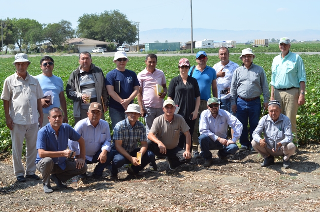 Uzbek farmers with Danny Royer at Bowles Farming, Los Banos, CA