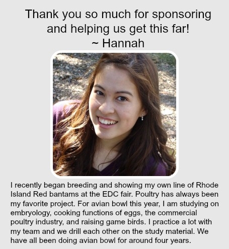 Thank you from Hannah.
