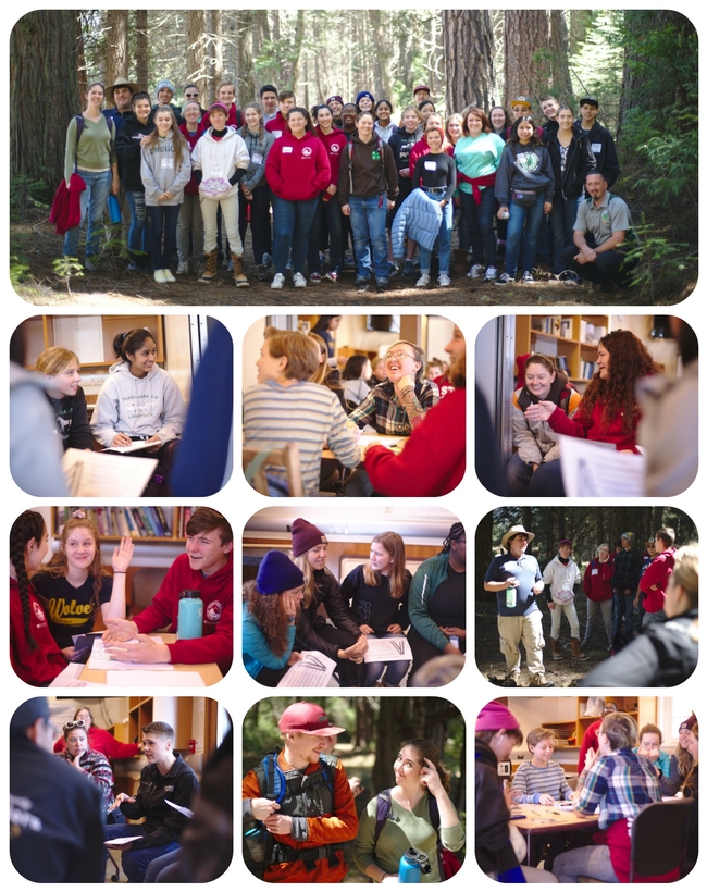 collage of youth and adult volunteers planning the 2019-20 Youth Summits