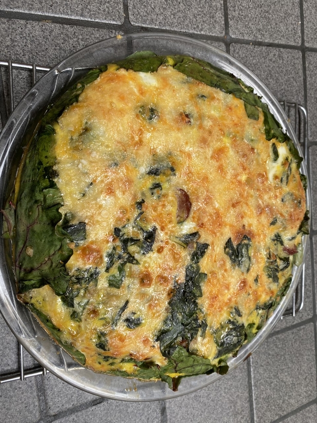 Chard Crust Quiche