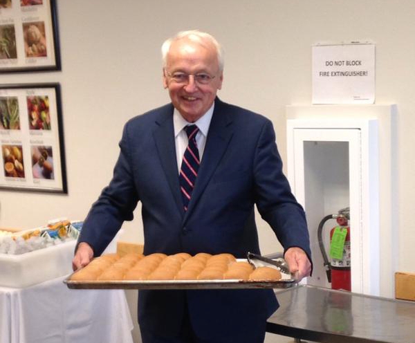 USDA Under Secretary Kevin Concannon visits the kitchen at Computech in Fresno. Photo by Shelby MacNab.