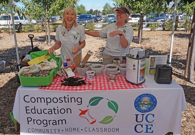 UCCE certified master composters encourage Santa Clara County residents to turn their green and food waste into a rich garden amendment.