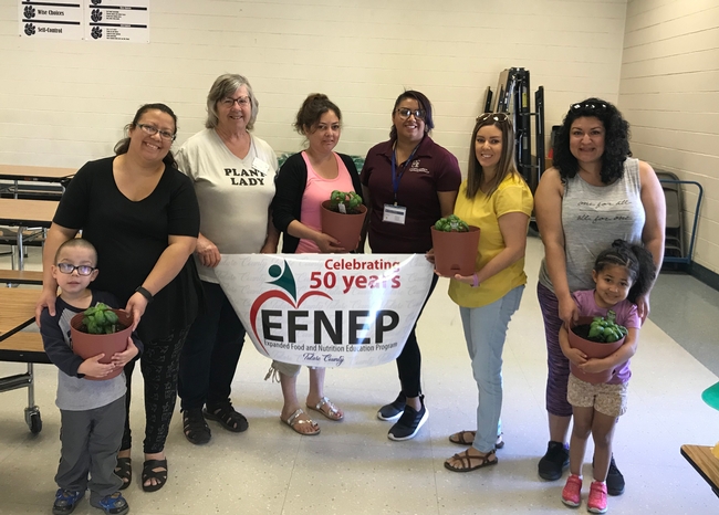 EFNEP & UC Master Gardener collaboration helped parents with children to learn about container gardening!