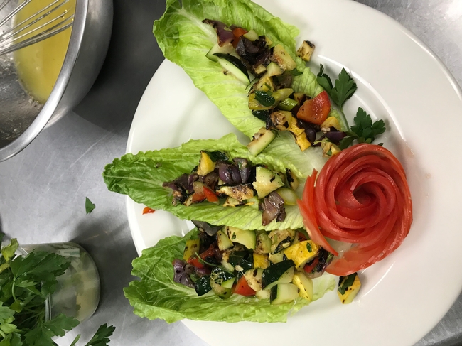 Chef's Special–Tomato Rose and Lettuce Wraps!