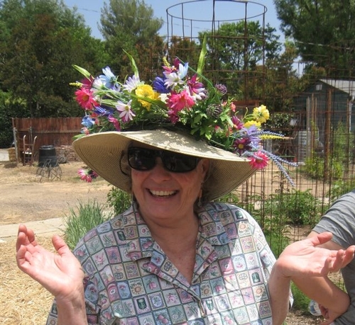 Yvonne with 2010 MG gift hat