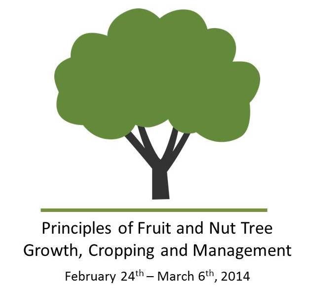 FNRIC logo, Principles of Fruit and Nut Tree Growth, Cropping and Management, Feb 24th - March 6th, 2014.