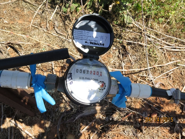 An in-line irrigation flow meter