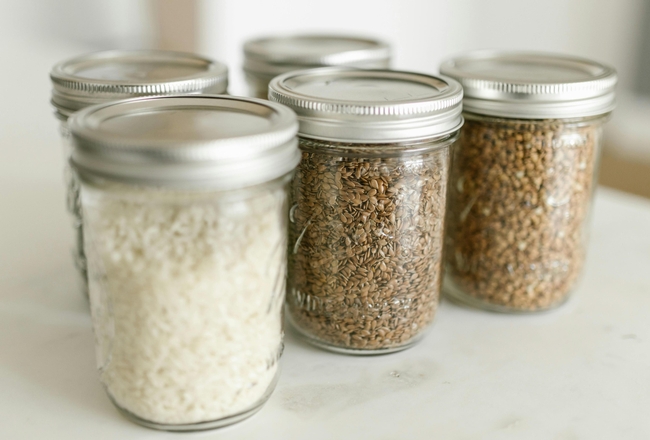 Store staples in glass or hard plastic containers to reduce the likelihood of finding pantry pests. (Photo:  Pexels)