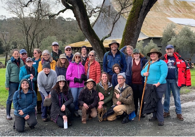 Napa County Forest Stewardship Workshop participants gather during the series' in-person field day.
