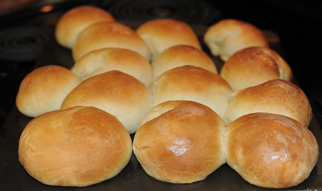 freshly baked rolls