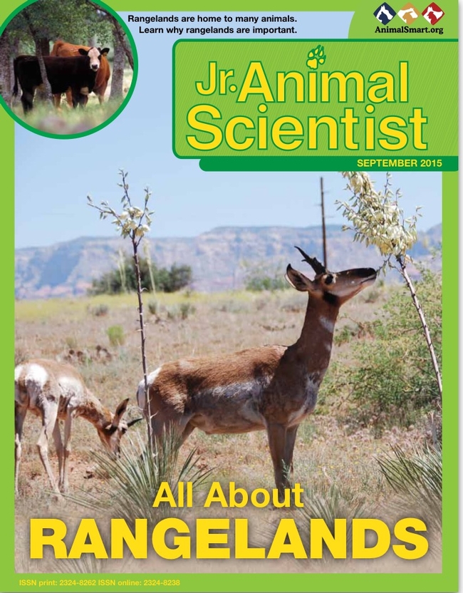 The September 2015 issue of Jr. Animal Scientist focuses on rangeland.