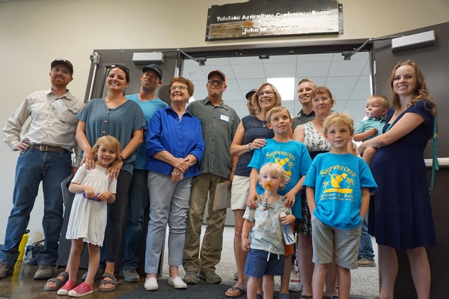 The Staunton farming family attended the building opening, where a conference room has been named for the family patriarch John Staunton.