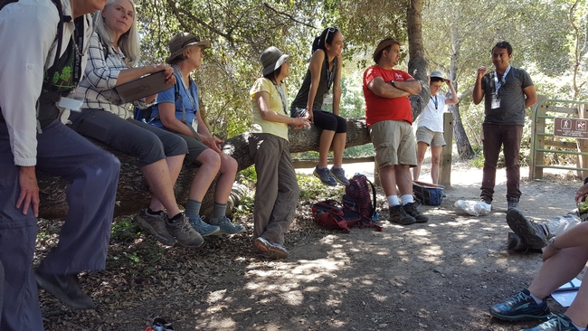 UC California Naturalist course participants deliver a trail program