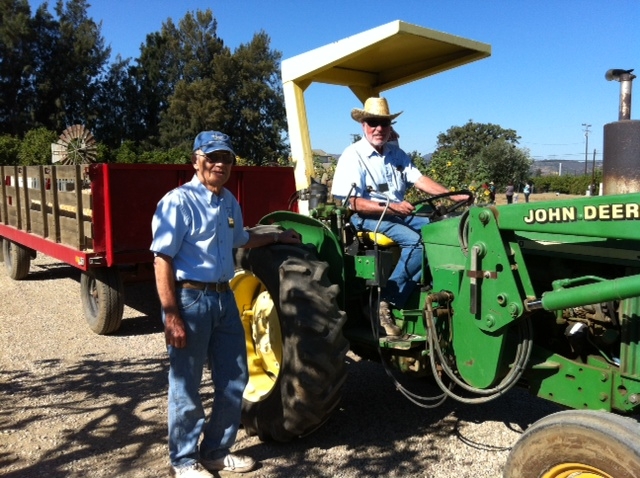 Tractor drivers-volunteers Jim Abing and Len Block