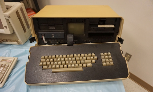 Pete's first transportable computer.