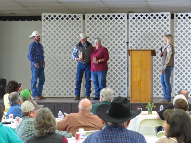 Scott Violini and Shirley Rasmussen receive Cattleman/Cattlewoman of the Year awards!