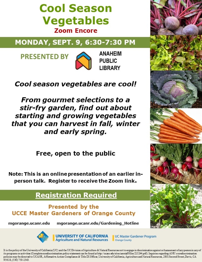 From Fall to Spring – Master Cool Season Vegetables. RSVP Now.