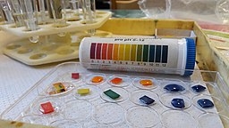 PH indicator paper with multiple colors