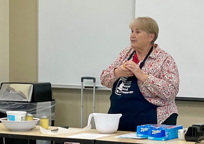 Colleen teaching cold food storage