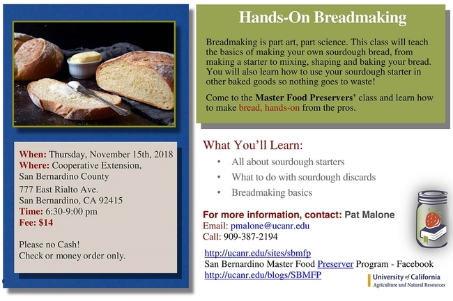 Hands On Breadmaking 2018